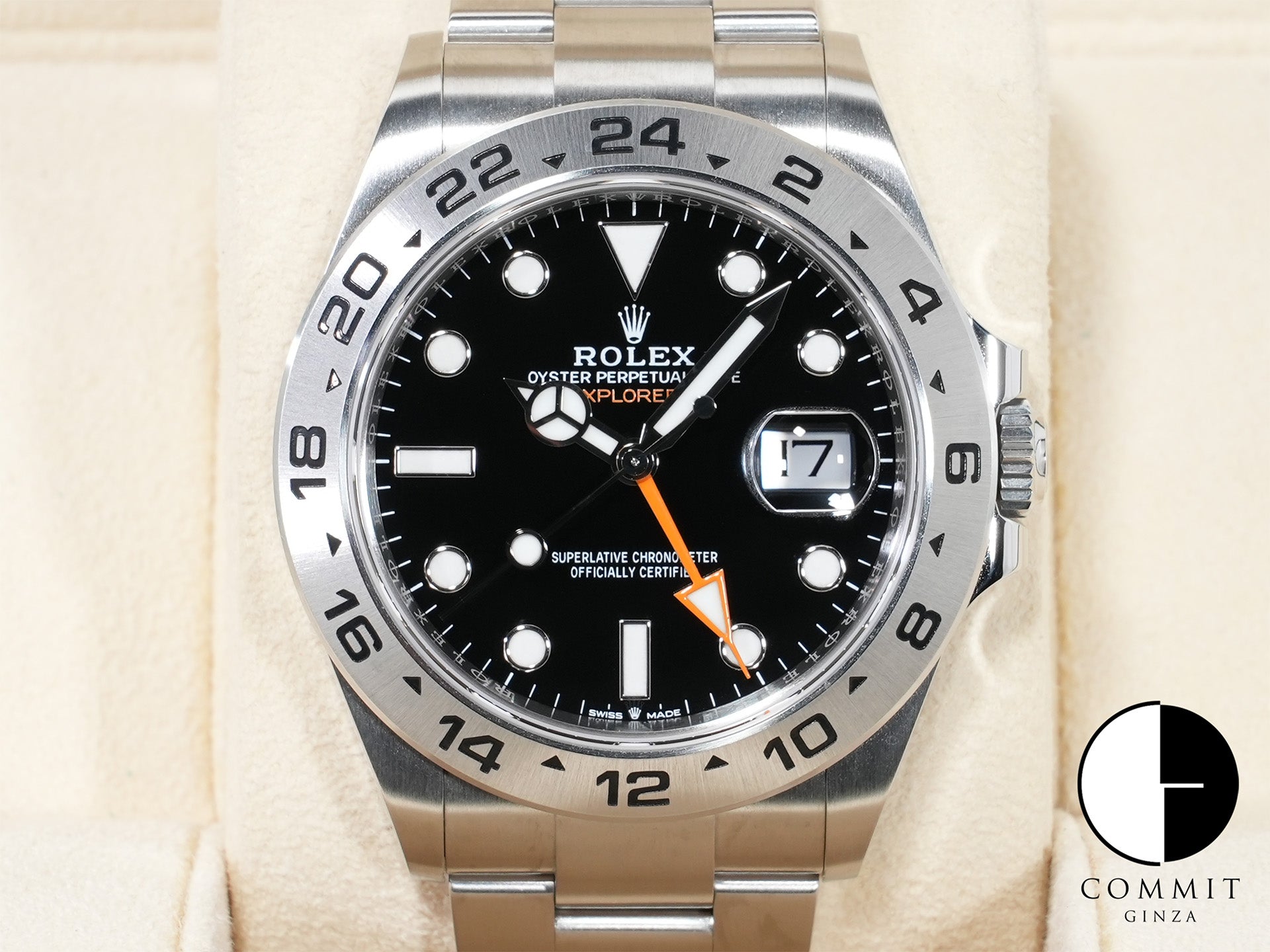 ロレックス エクスプローラーII Ref.226570 ステンレススチール ブラック文字盤 オイスターブレスレット 美品 fav53q2n