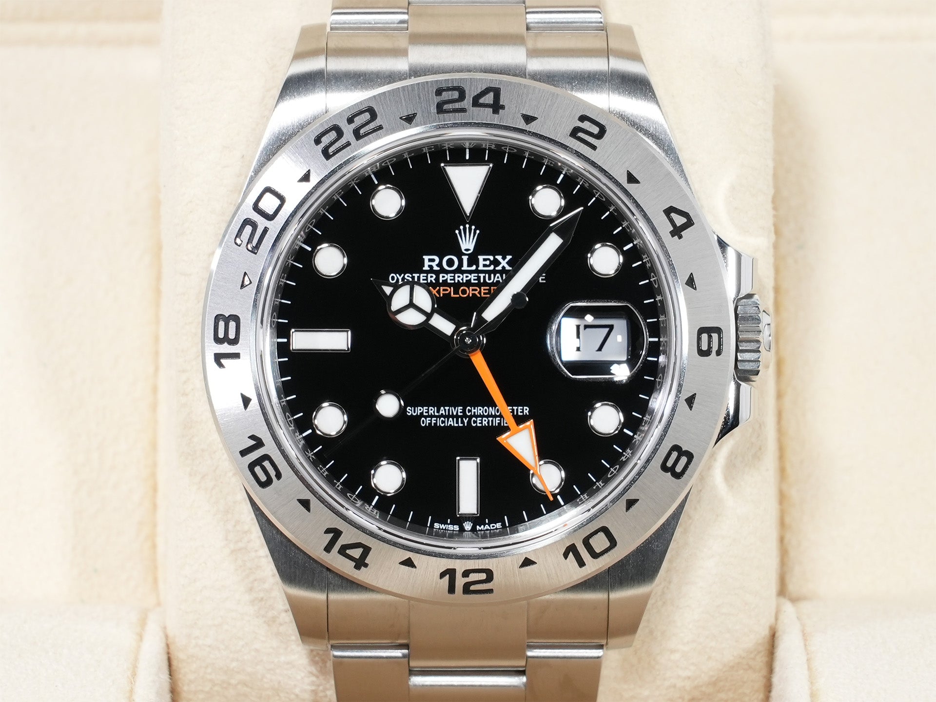 ロレックス エクスプローラーII Ref.226570 ステンレススチール ブラック文字盤 オイスターブレスレット 美品 fav53q2n