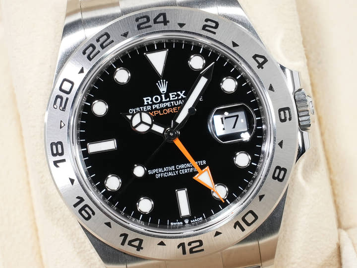 ロレックス エクスプローラーII Ref.226570 ステンレススチール ブラック文字盤 オイスターブレスレット 美品 fav53q2n