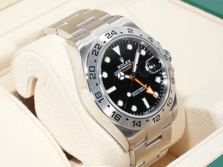 ロレックス エクスプローラーII Ref.226570 ステンレススチール ブラック文字盤 オイスターブレスレット 美品 fav53q2n