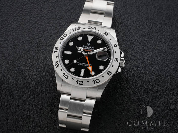 ロレックス エクスプローラーII Ref.226570 ステンレススチール ブラック文字盤 オイスターブレスレット 美品 fav53q2n