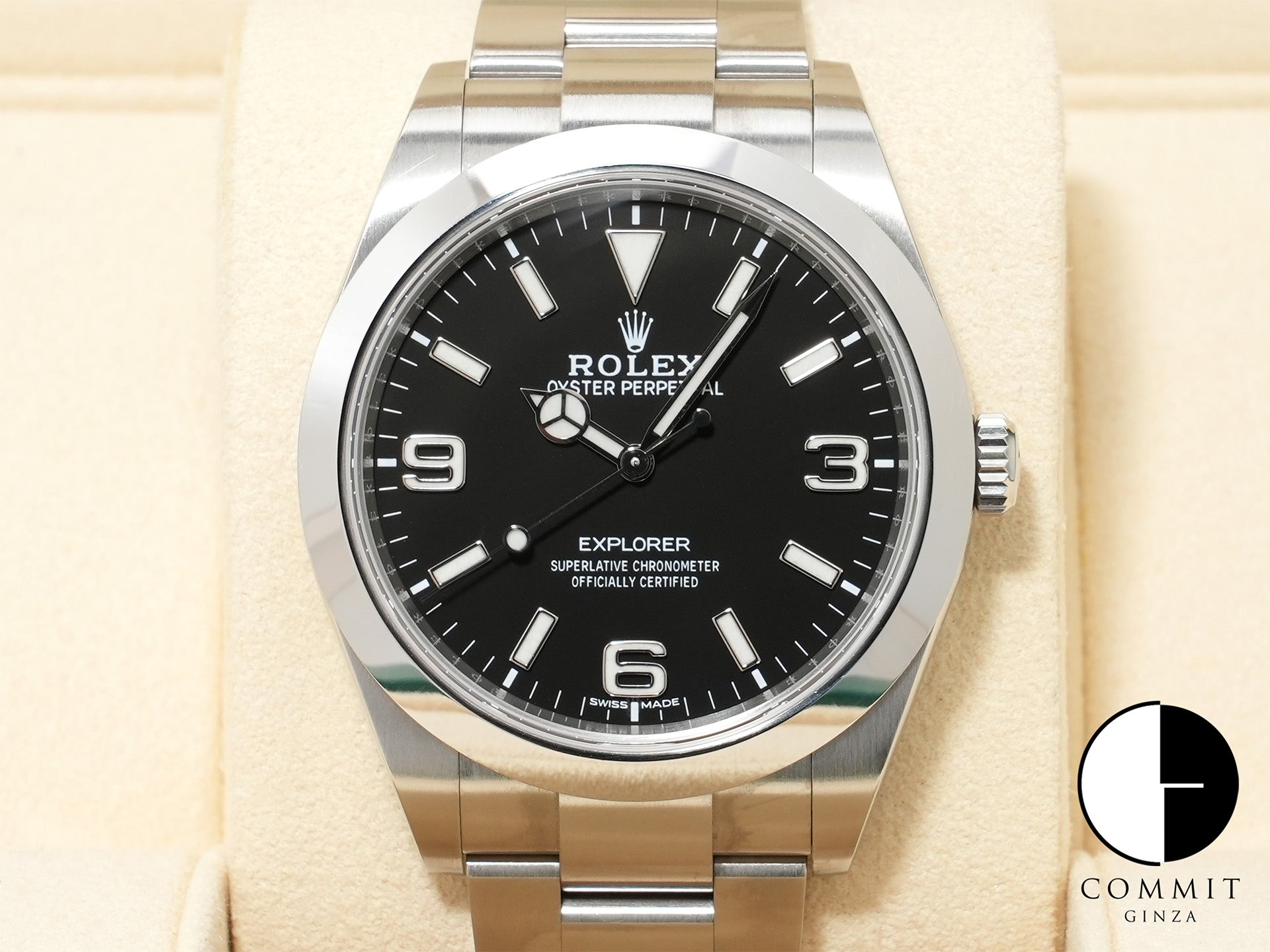 ロレックス エクスプローラーI Ref.214270 ステンレススチール ブラック文字盤 オイスターブレスレット 中古 t7d9bbrx