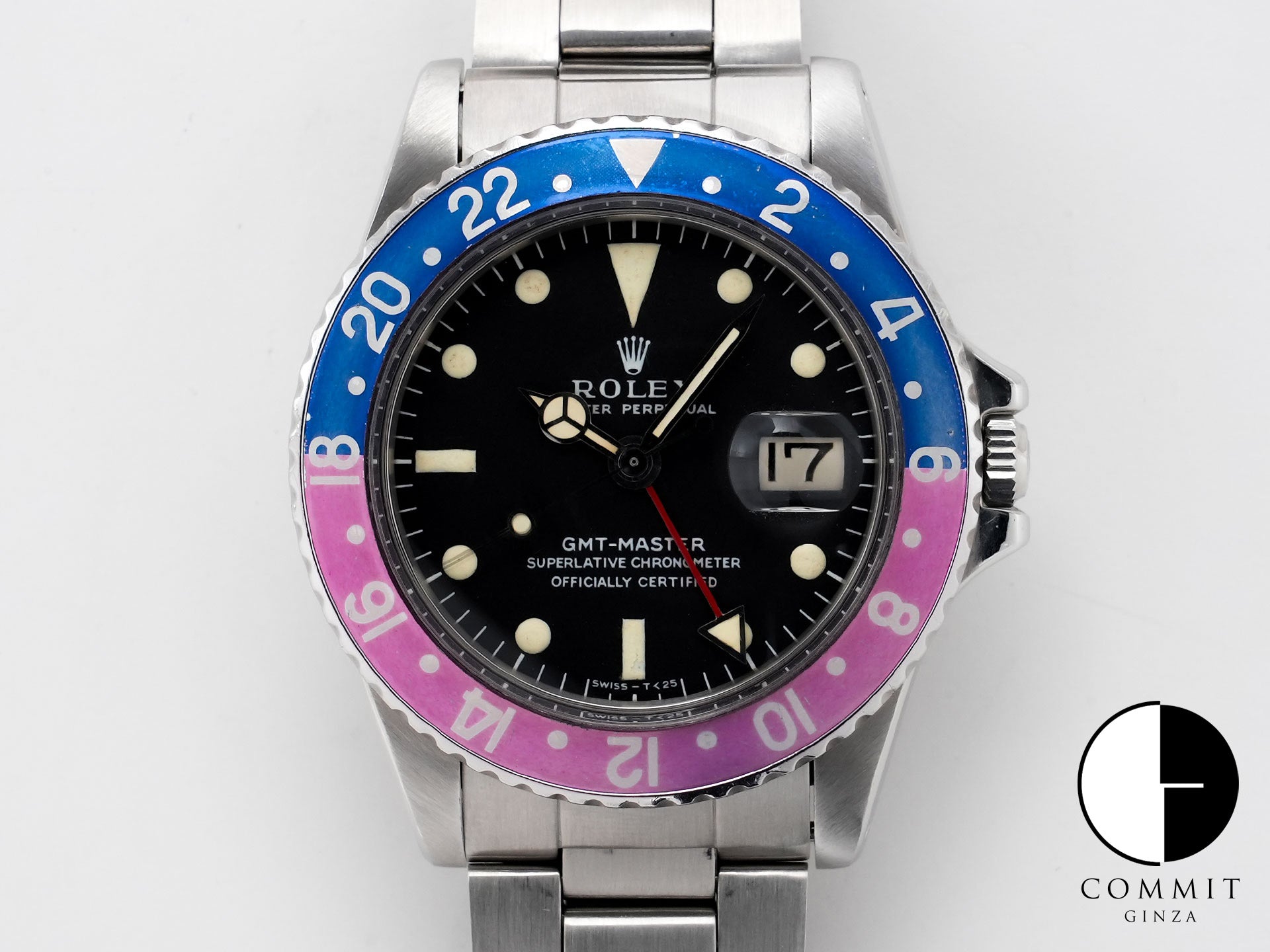 Rolex GMT Master Ref. 1675 Stainless Steel Black Dial Oyster Bracelet Pre-owned 5kfuuqdn