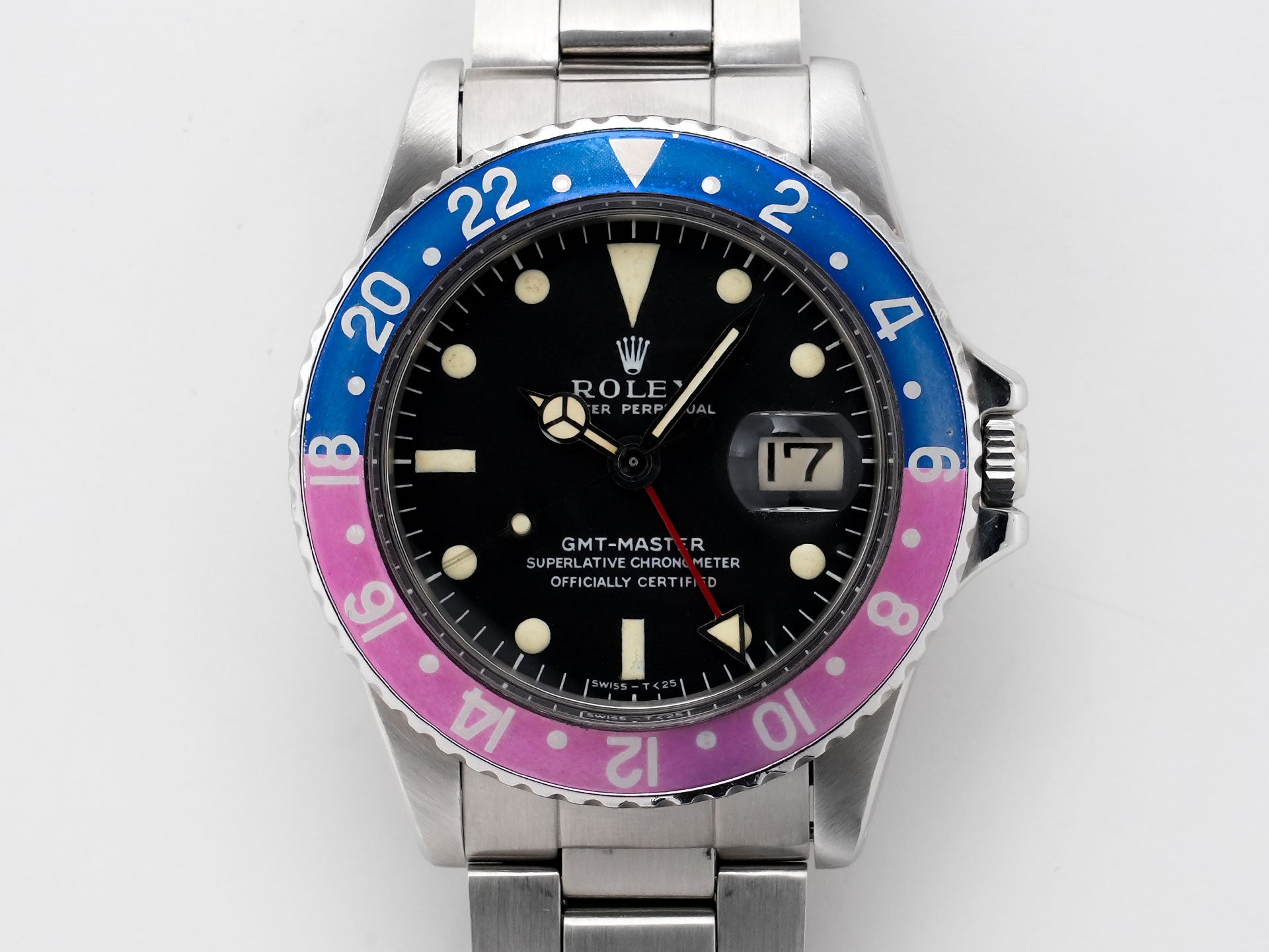 Rolex GMT Master Ref. 1675 Stainless Steel Black Dial Oyster Bracelet Pre-owned 5kfuuqdn