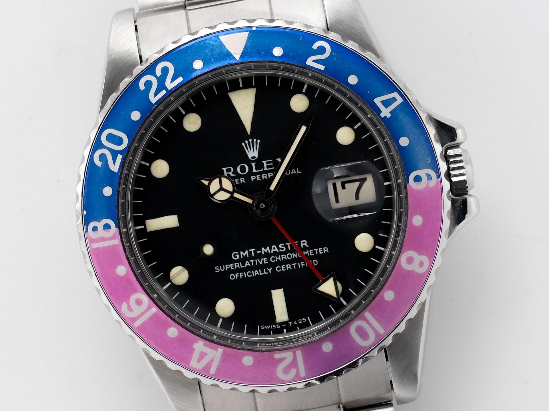 Rolex GMT Master Ref. 1675 Stainless Steel Black Dial Oyster Bracelet Pre-owned 5kfuuqdn