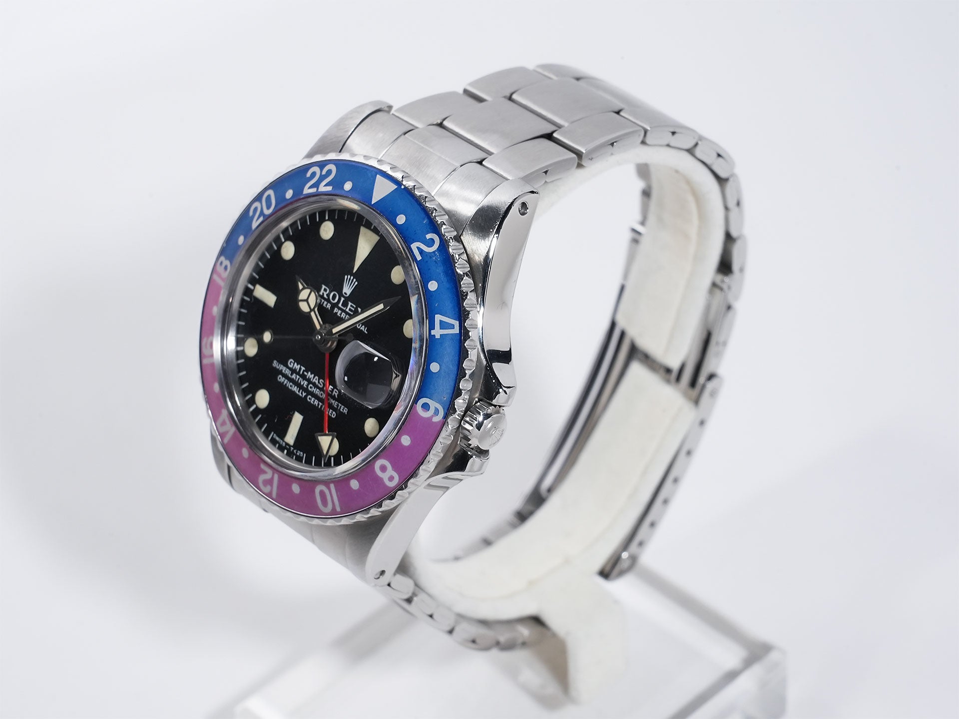 Rolex GMT Master Ref. 1675 Stainless Steel Black Dial Oyster Bracelet Pre-owned 5kfuuqdn