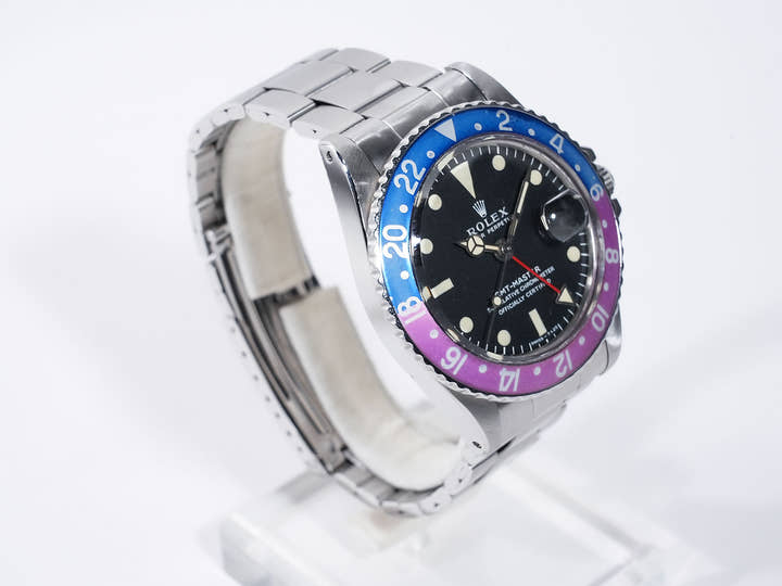 Rolex GMT Master Ref. 1675 Stainless Steel Black Dial Oyster Bracelet Pre-owned 5kfuuqdn