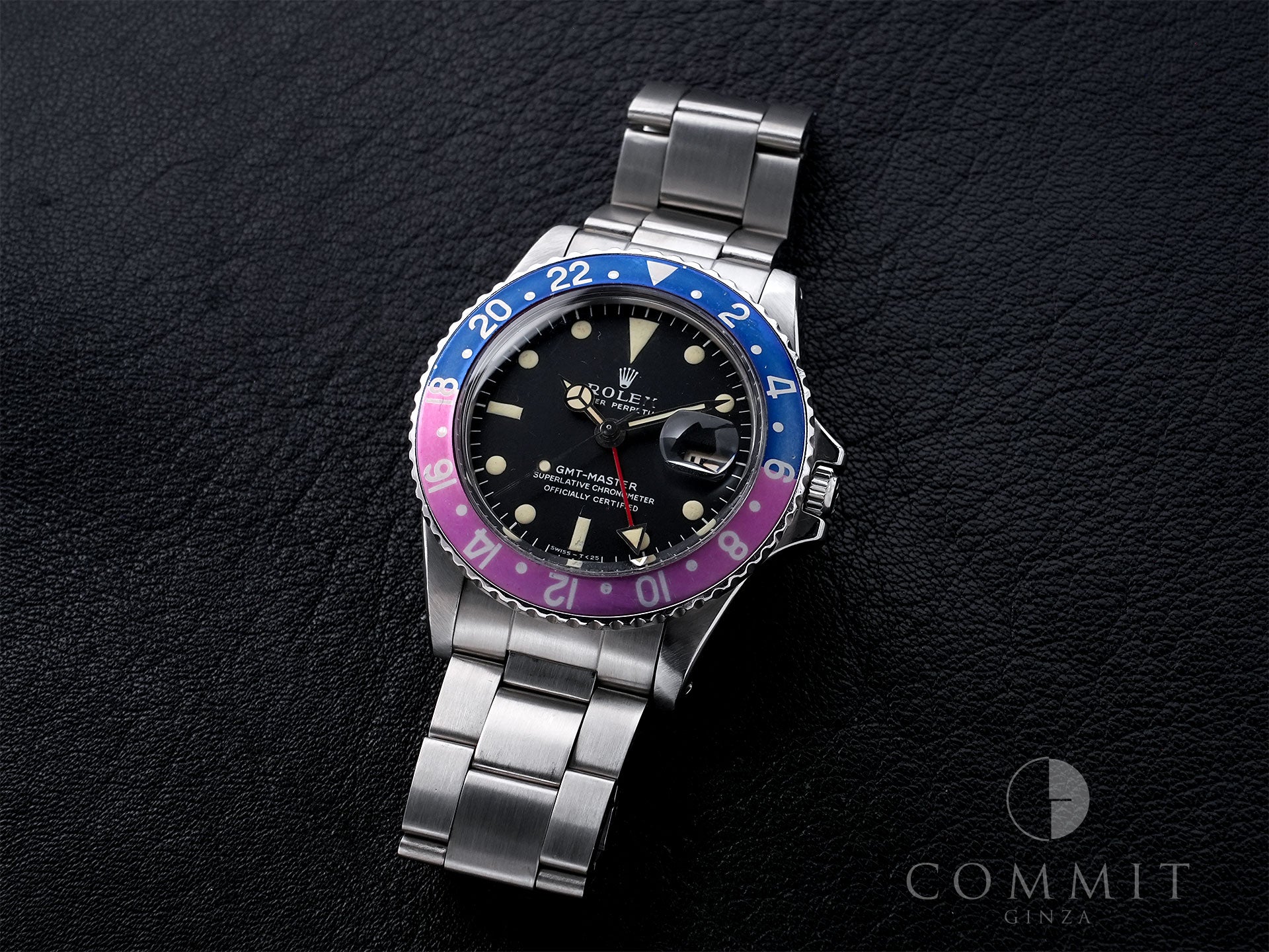 Rolex GMT Master Ref. 1675 Stainless Steel Black Dial Oyster Bracelet Pre-owned 5kfuuqdn