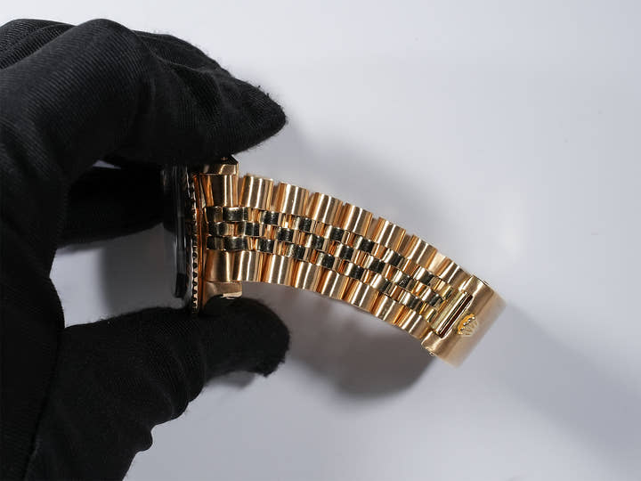 Rolex GMT Master Ref. 1675/8 Yellow Gold Brown Dial Oyster Bracelet Used auqtbwey