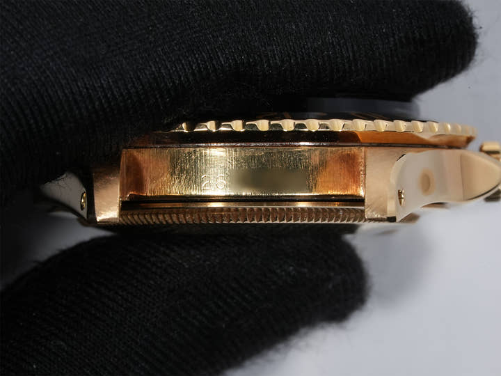 Rolex GMT Master Ref. 1675/8 Yellow Gold Brown Dial Oyster Bracelet Used auqtbwey