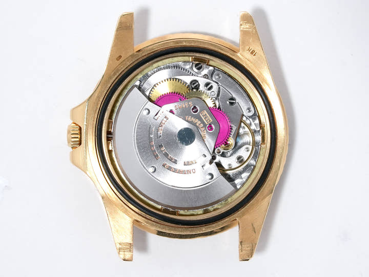 Rolex GMT Master Ref. 1675/8 Yellow Gold Brown Dial Oyster Bracelet Used auqtbwey