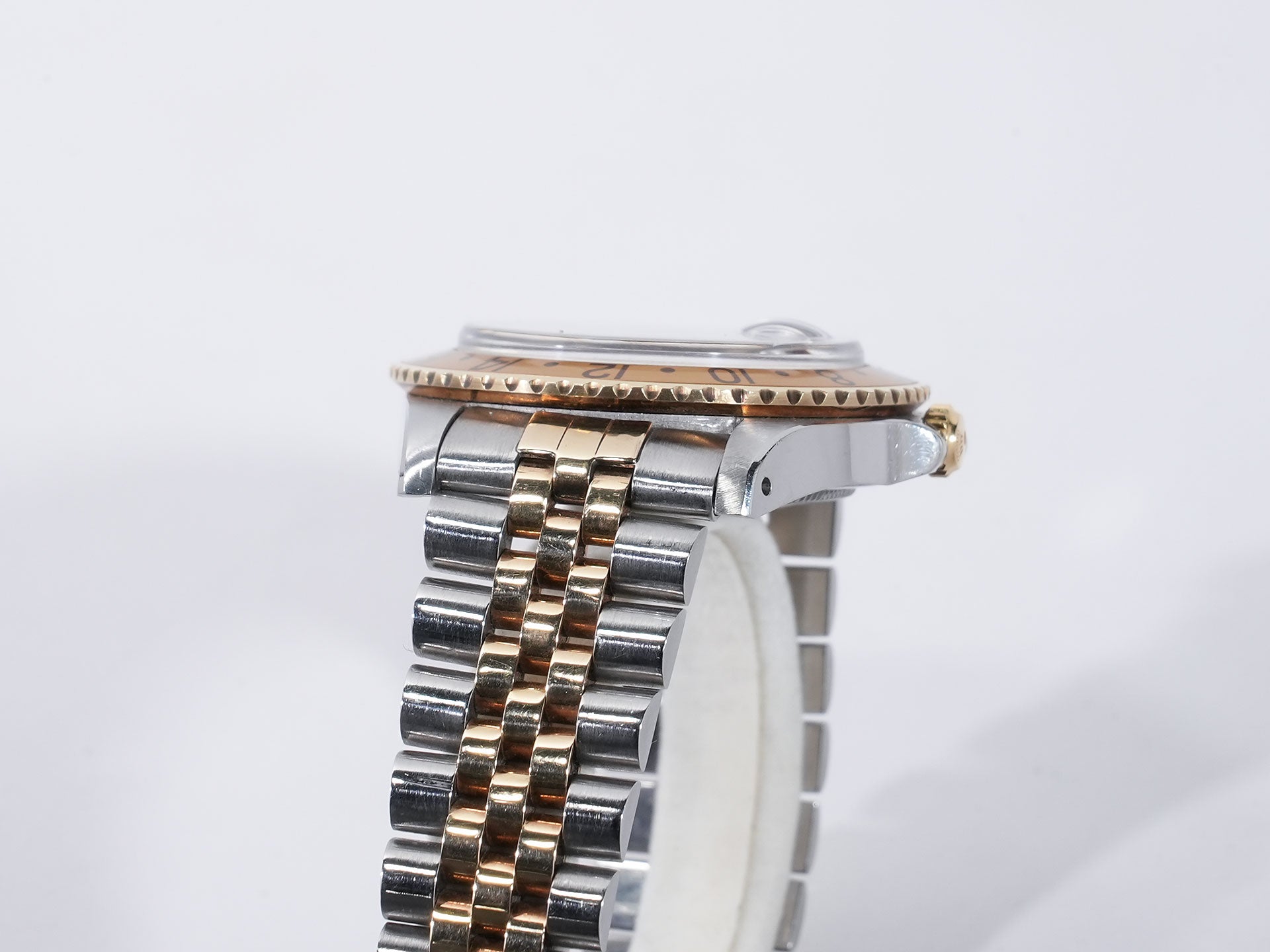 Rolex GMT Master Ref. 16753 Stainless Steel/Yellow Gold Brown Dial Jubilee Bracelet (Pre-owned) hx7jaydc