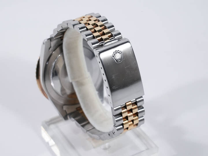 Rolex GMT Master Ref. 16753 Stainless Steel/Yellow Gold Brown Dial Jubilee Bracelet (Pre-owned) hx7jaydc