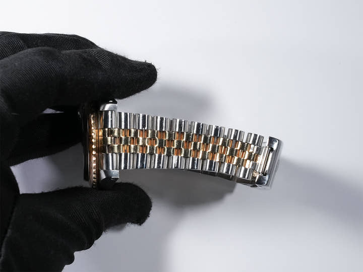 Rolex GMT Master Ref. 16753 Stainless Steel/Yellow Gold Brown Dial Jubilee Bracelet (Pre-owned) hx7jaydc