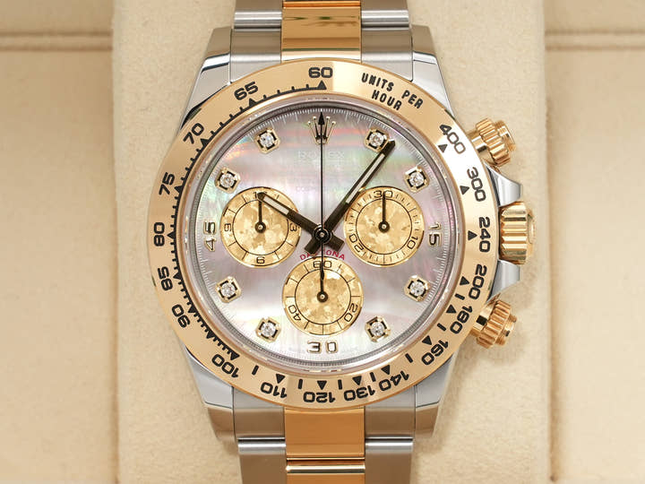 Rolex Daytona Ref.116503NG Stainless Steel/Yellow Gold Black Mother-of-Pearl Dial Used u97oon87