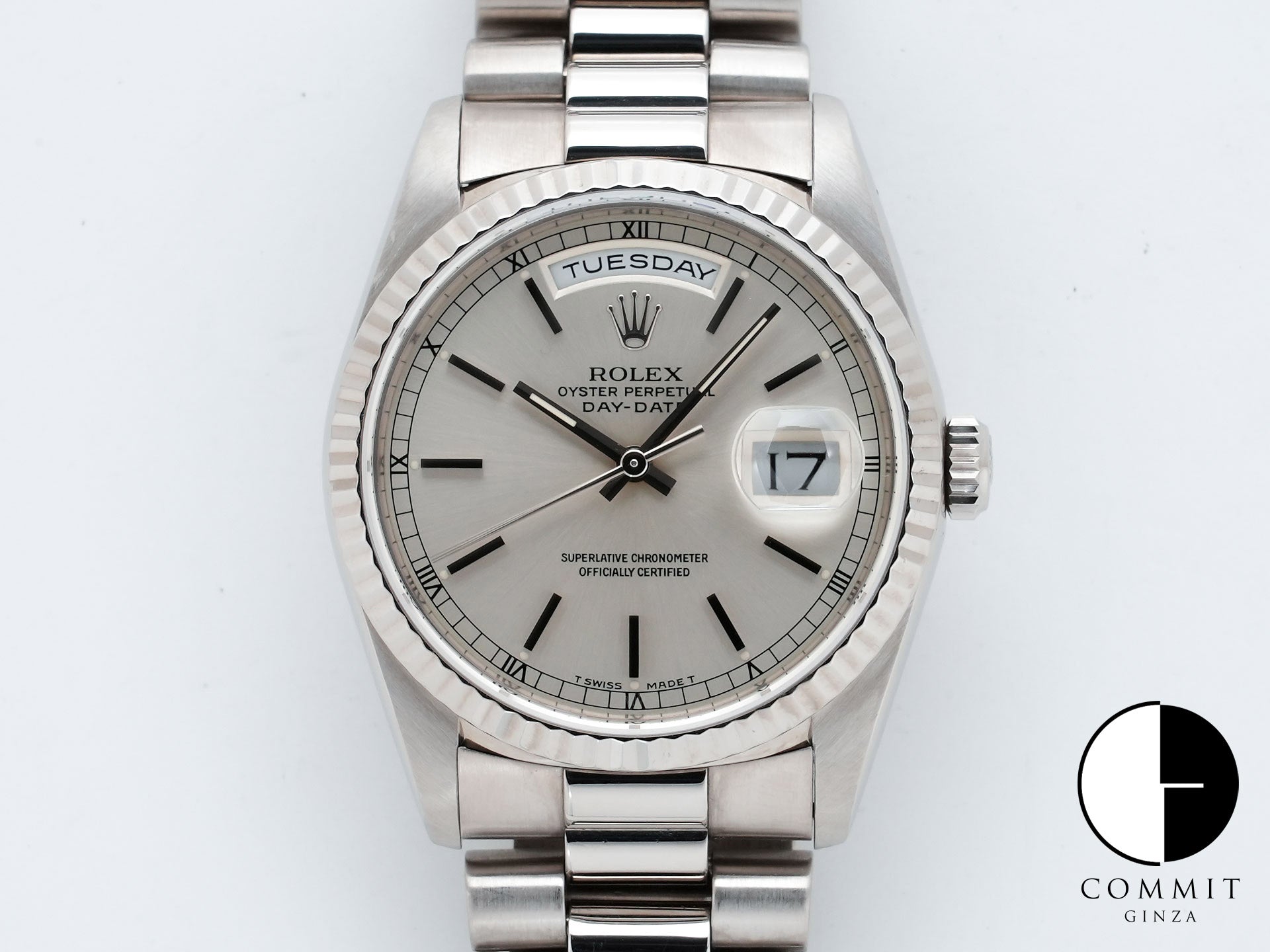 ロレックス デイデイト36 Ref.18239 ホワイトゴールド シルバー文字盤 中古 mks8p8yy