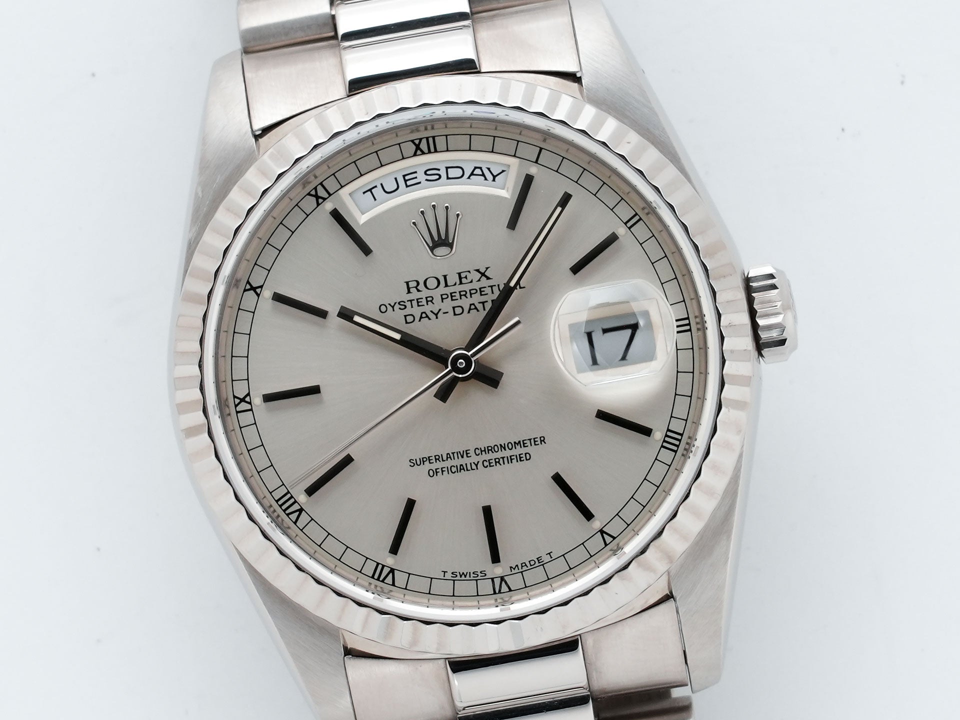 ロレックス デイデイト36 Ref.18239 ホワイトゴールド シルバー文字盤 中古 mks8p8yy