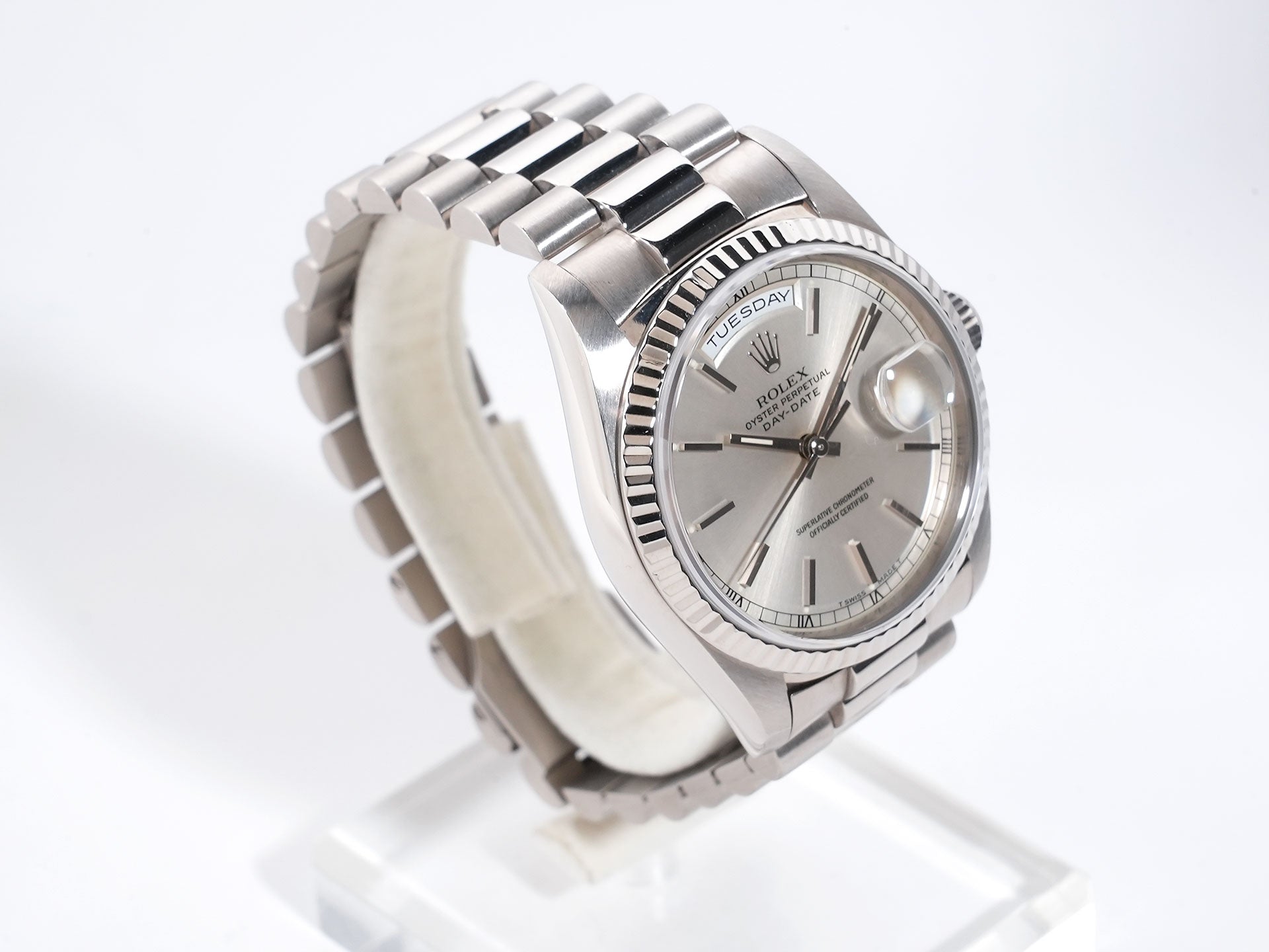 ロレックス デイデイト36 Ref.18239 ホワイトゴールド シルバー文字盤 中古 mks8p8yy