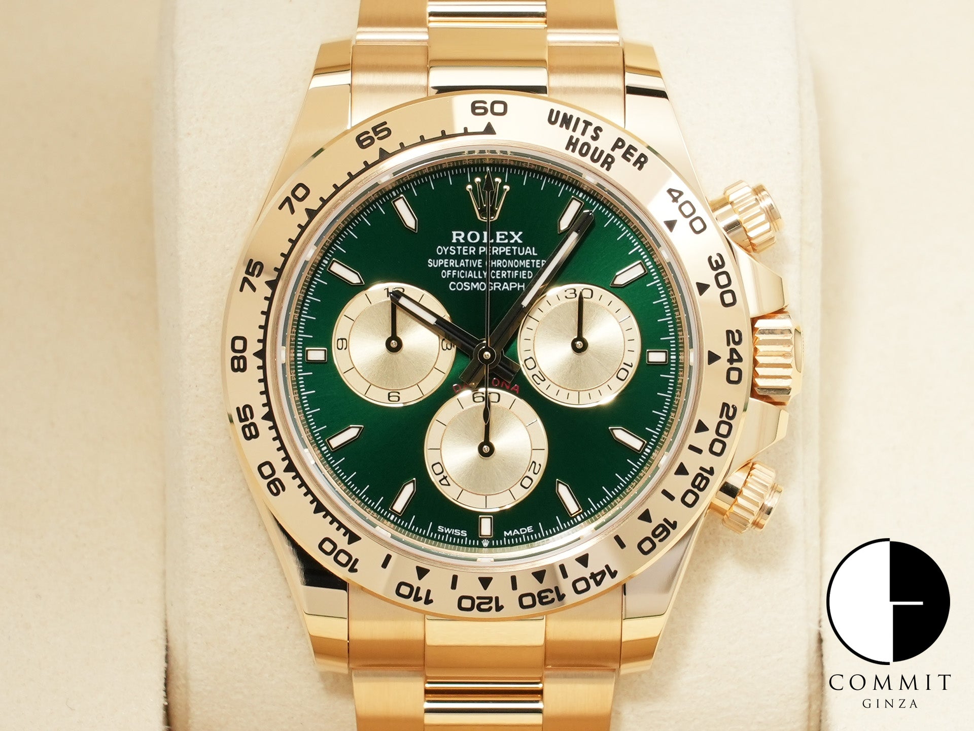 ロレックス デイトナ Ref.126508 イエローゴールド グリーン文字盤 未使用 hot8hc23