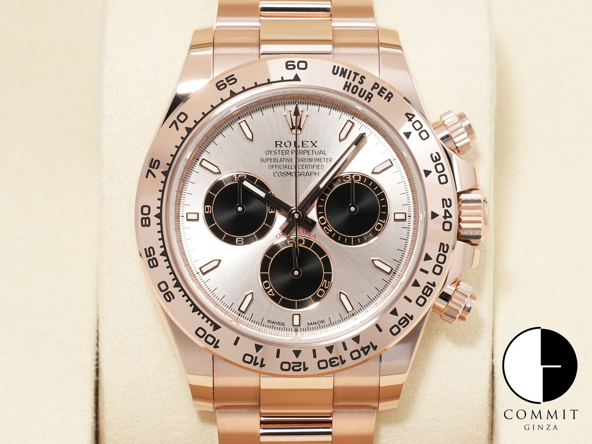 ロレックス デイトナ Ref.126505 エバーローズゴールド サンダストxブライトブラック文字盤 未使用 tyovsp46