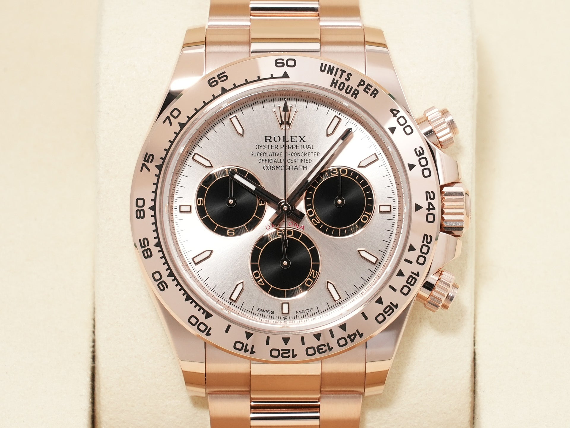 ロレックス デイトナ Ref.126505 エバーローズゴールド サンダストxブライトブラック文字盤 未使用 tyovsp46