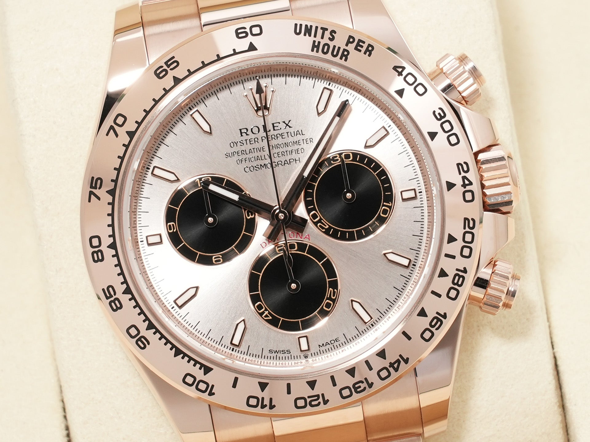 ロレックス デイトナ Ref.126505 エバーローズゴールド サンダストxブライトブラック文字盤 未使用 tyovsp46