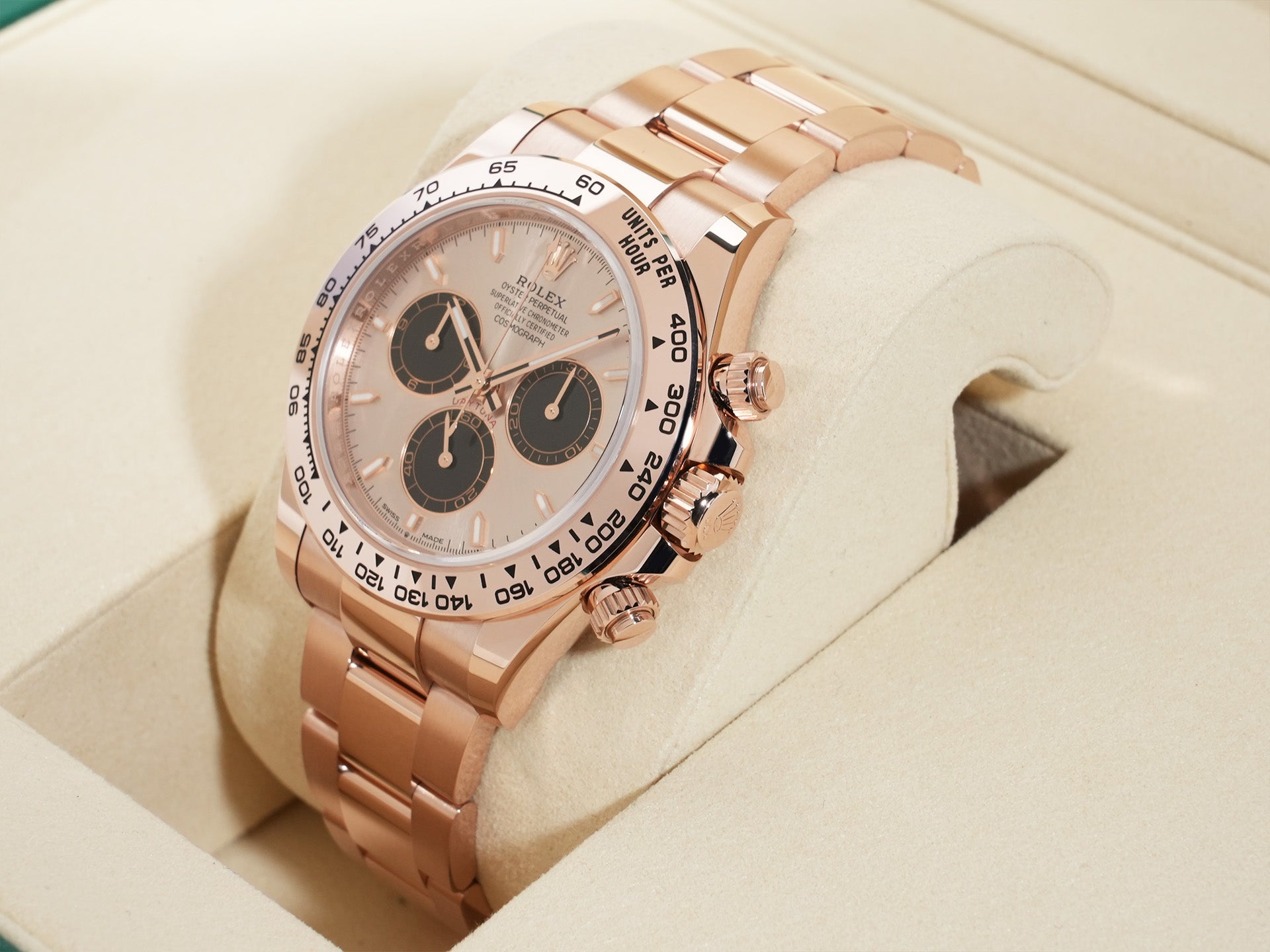 ロレックス デイトナ Ref.126505 エバーローズゴールド サンダストxブライトブラック文字盤 未使用 tyovsp46