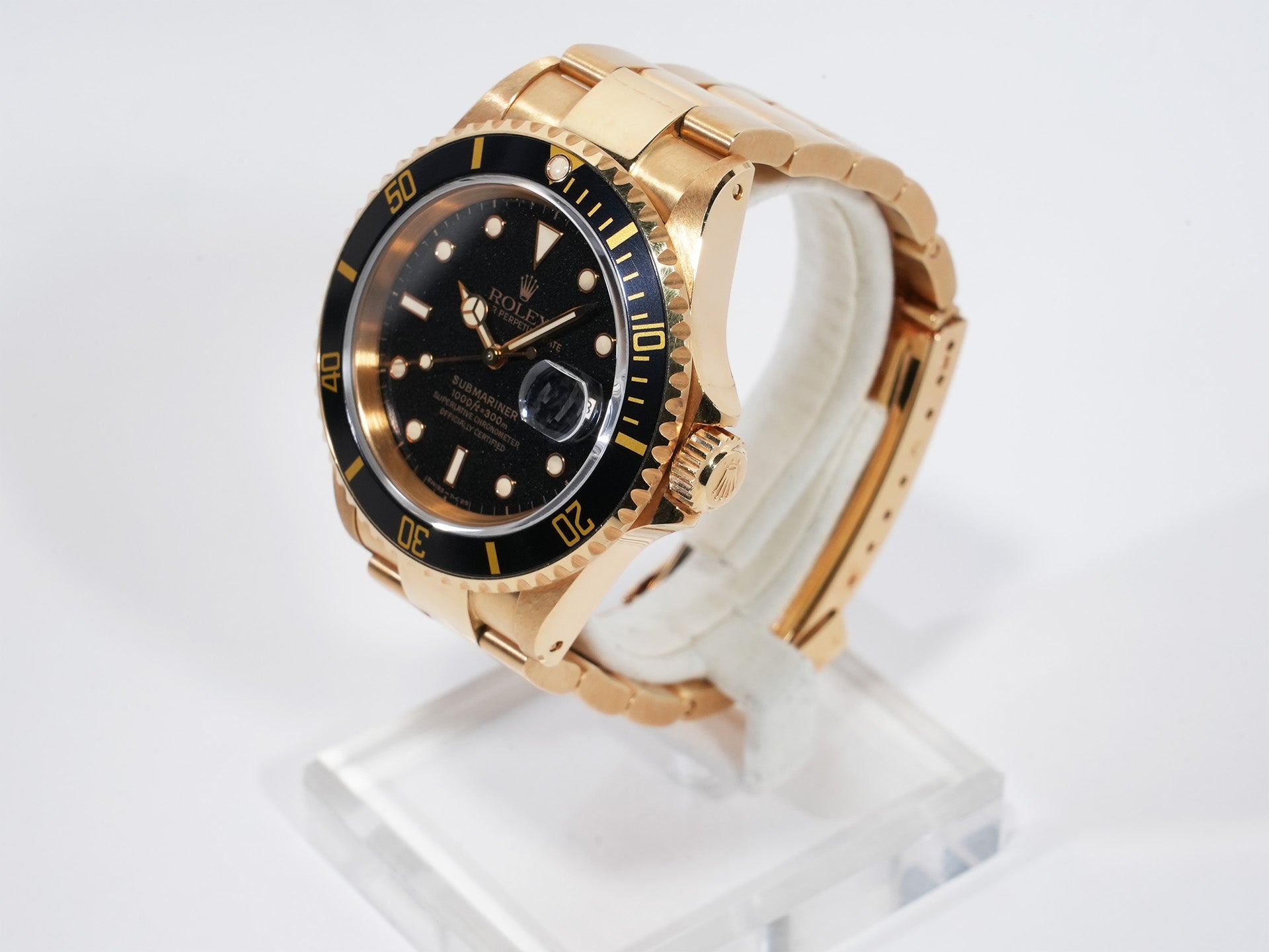 ロレックス サブマリーナー デイト Ref.16618 イエローゴールド ブラック文字盤 中古 eq4q4726