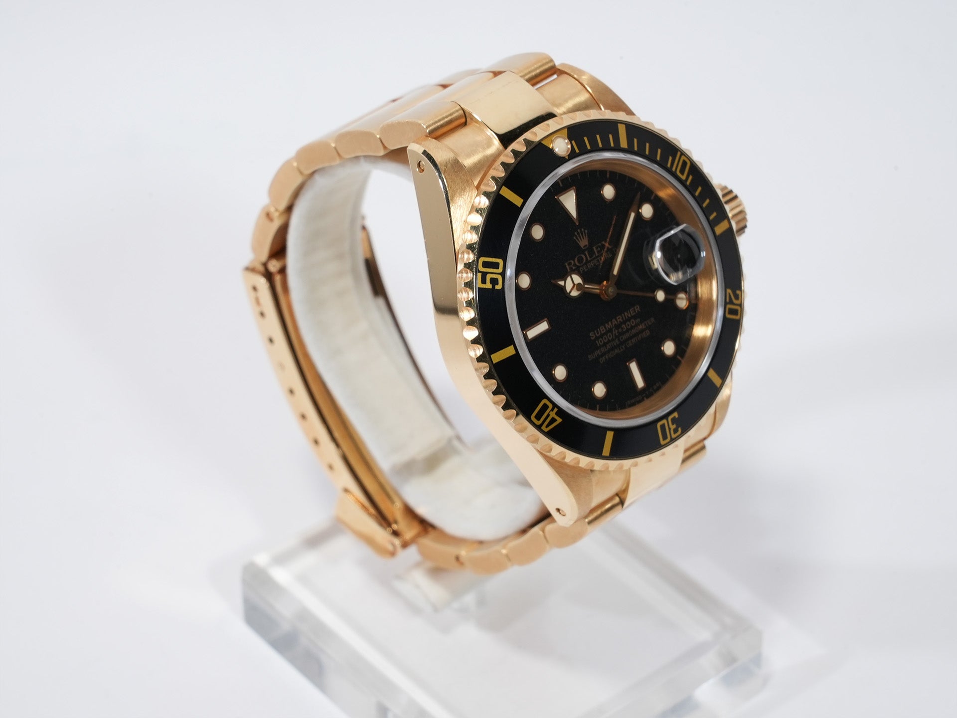 ロレックス サブマリーナー デイト Ref.16618 イエローゴールド ブラック文字盤 中古 eq4q4726