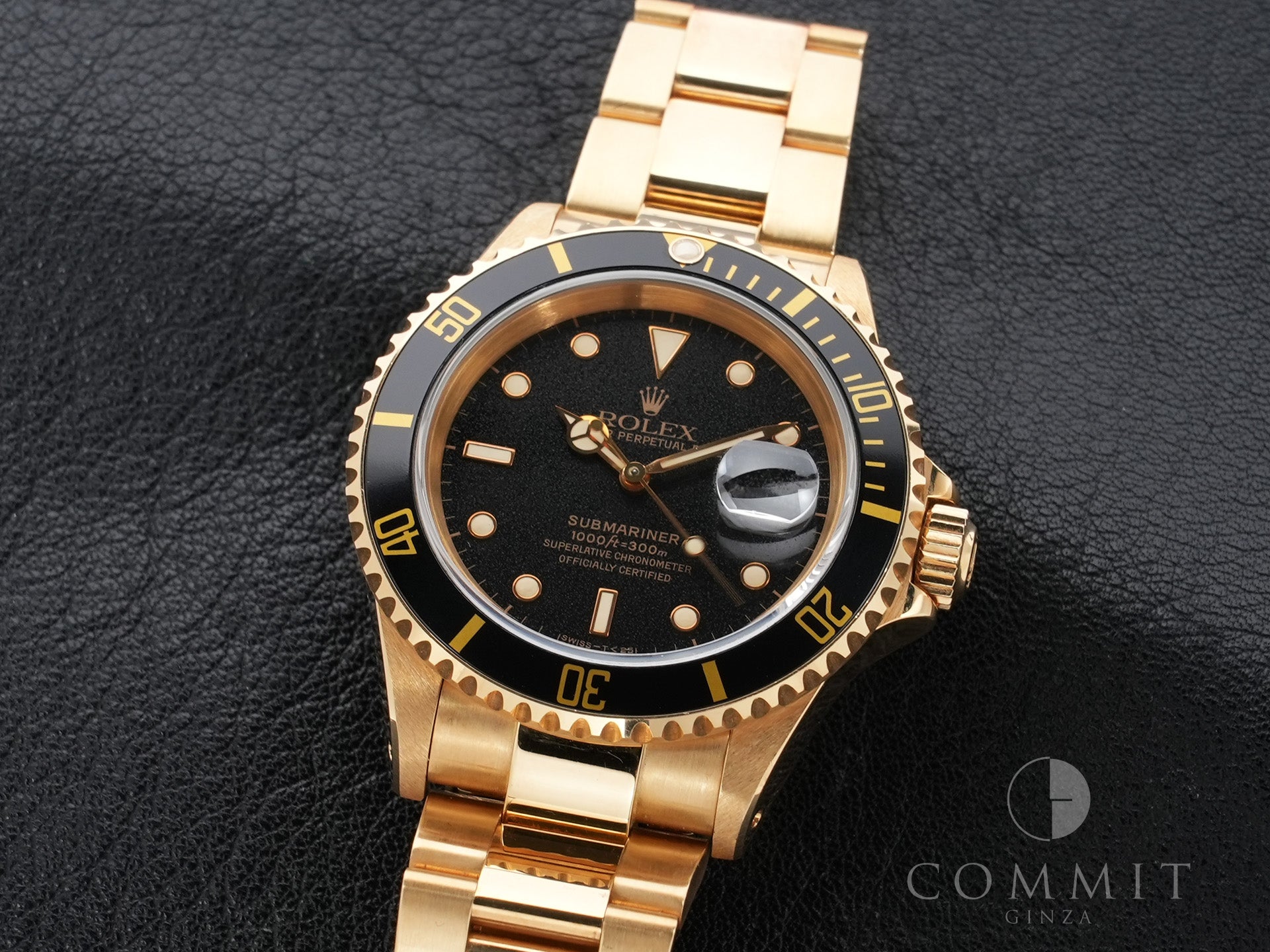 ロレックス サブマリーナー デイト Ref.16618 イエローゴールド ブラック文字盤 中古 eq4q4726
