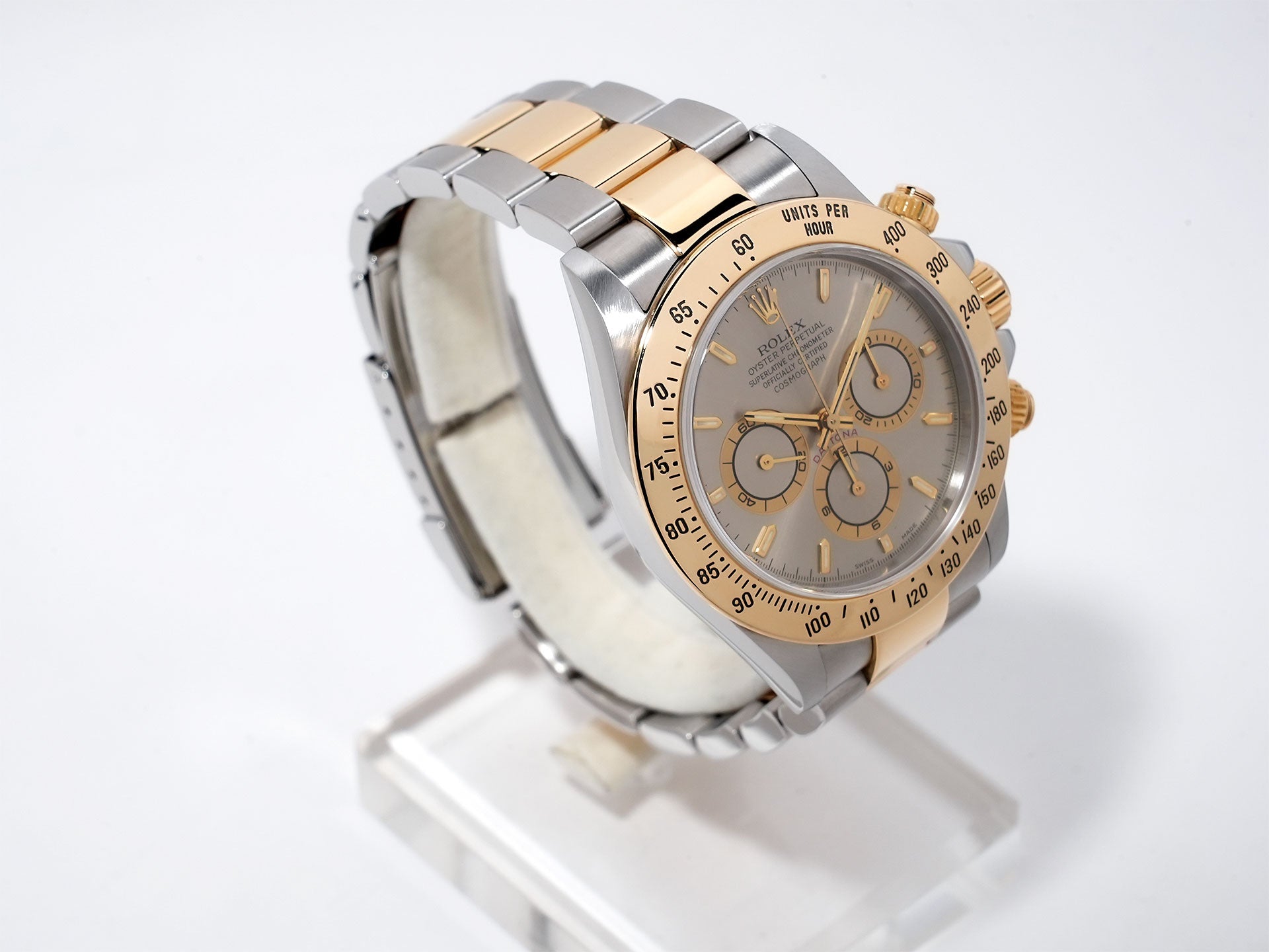 Rolex Daytona El Primero Ref. 16523 Stainless Steel/Yellow Gold Gray Dial Used gnx9oaz5