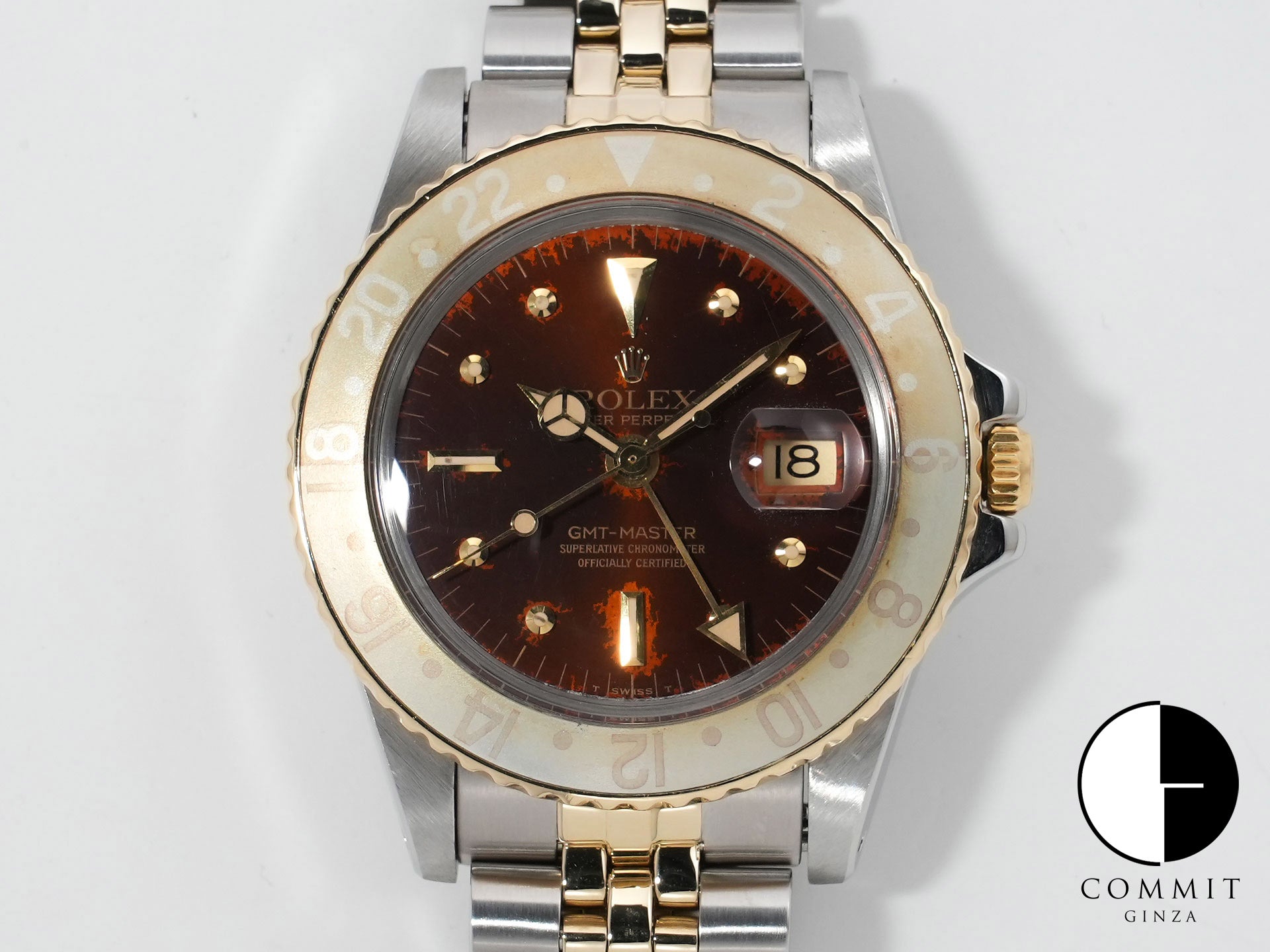 ロレックス GMTマスター Ref.1675/3 ステンレススチール/イエローゴールド ブラウン文字盤 ジュビリーブレスレット 中古 ixxqst4p