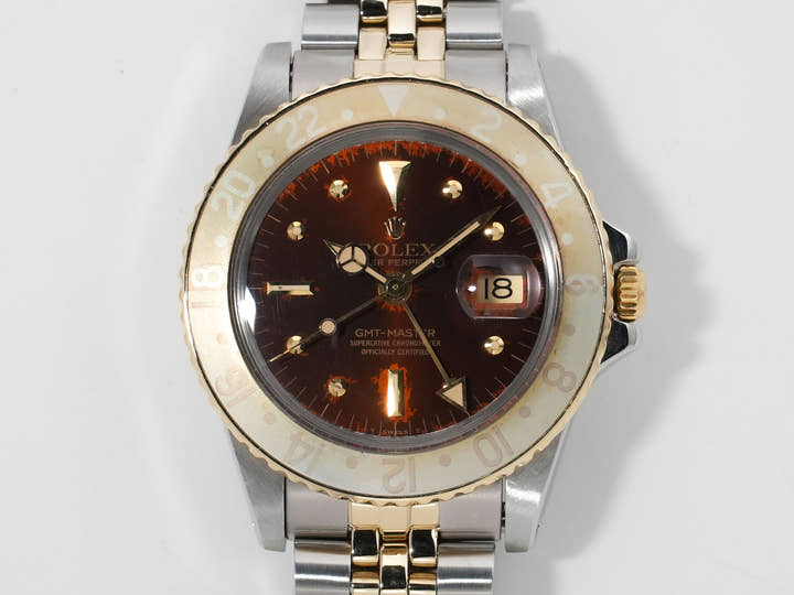 ロレックス GMTマスター Ref.1675/3 ステンレススチール/イエローゴールド ブラウン文字盤 ジュビリーブレスレット 中古 ixxqst4p