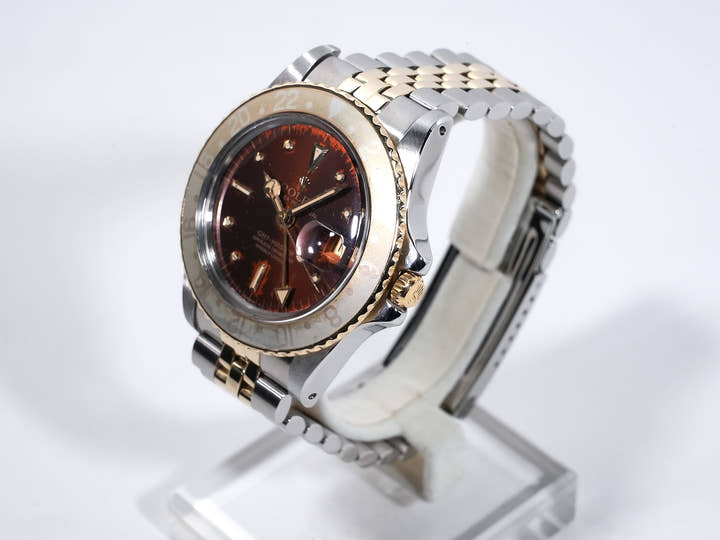 ロレックス GMTマスター Ref.1675/3 ステンレススチール/イエローゴールド ブラウン文字盤 ジュビリーブレスレット 中古 ixxqst4p