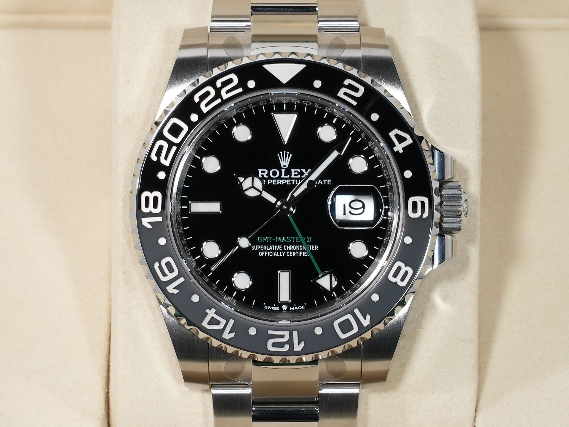 ロレックス GMTマスターII Ref.126710GRNR ステンレススチール ブラック文字盤 オイスターブレスレット 未使用 c3dxyxch