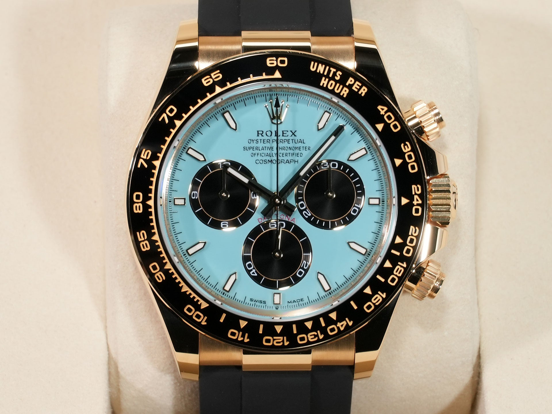 ロレックス デイトナ Ref.126518LN イエローゴールド ターコイズブルー文字盤 未使用 qsctorgi