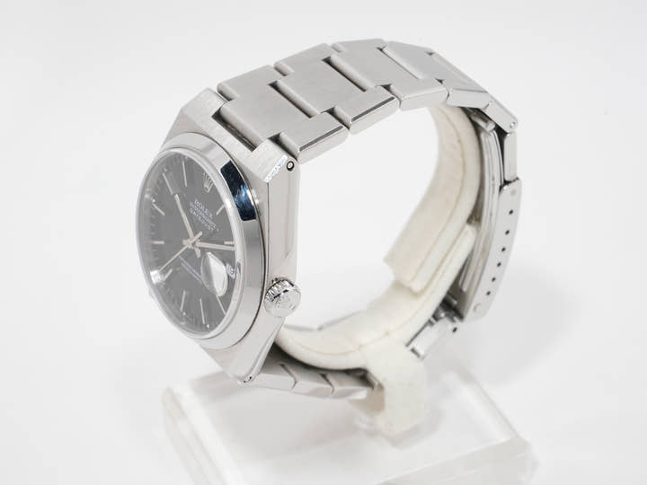 ロレックス デイトジャスト オイスタークォーツ Ref.17000 ステンレススチール ブラック文字盤 オイスターブレスレット 中古 efqa8wce