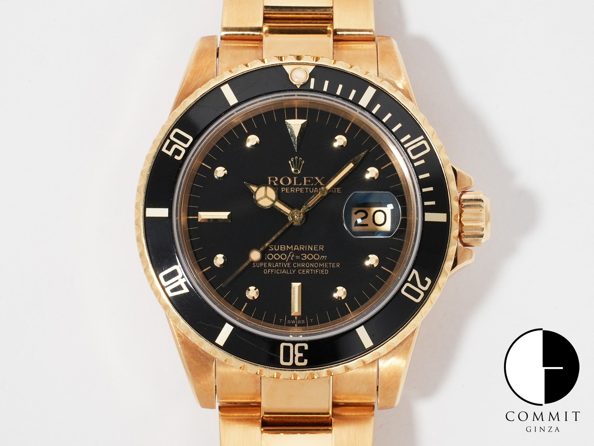 ロレックス サブマリーナー デイト Ref.16808 イエローゴールド ブラック文字盤 中古 snvdbvfc