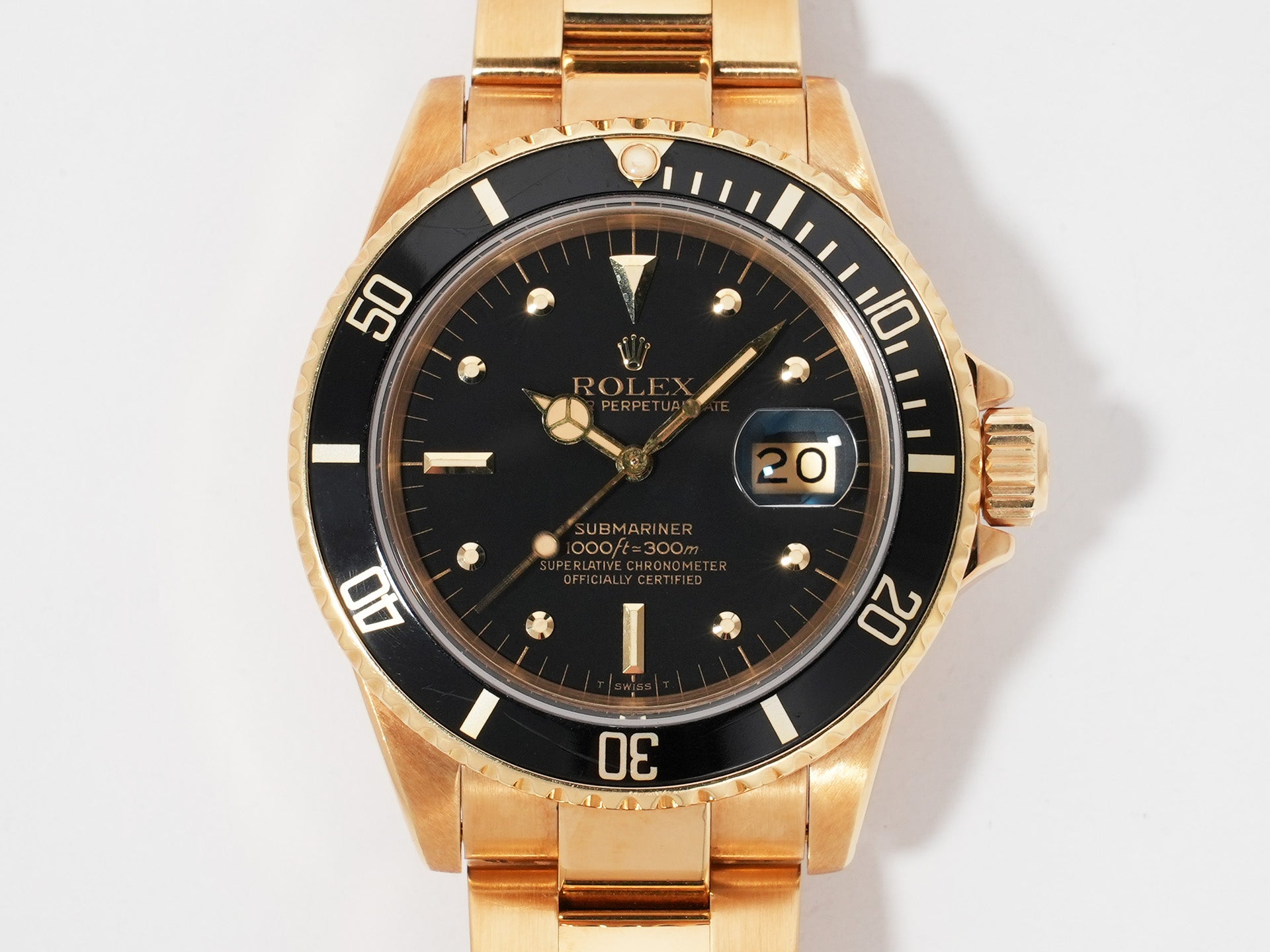 ロレックス サブマリーナー デイト Ref.16808 イエローゴールド ブラック文字盤 中古 snvdbvfc
