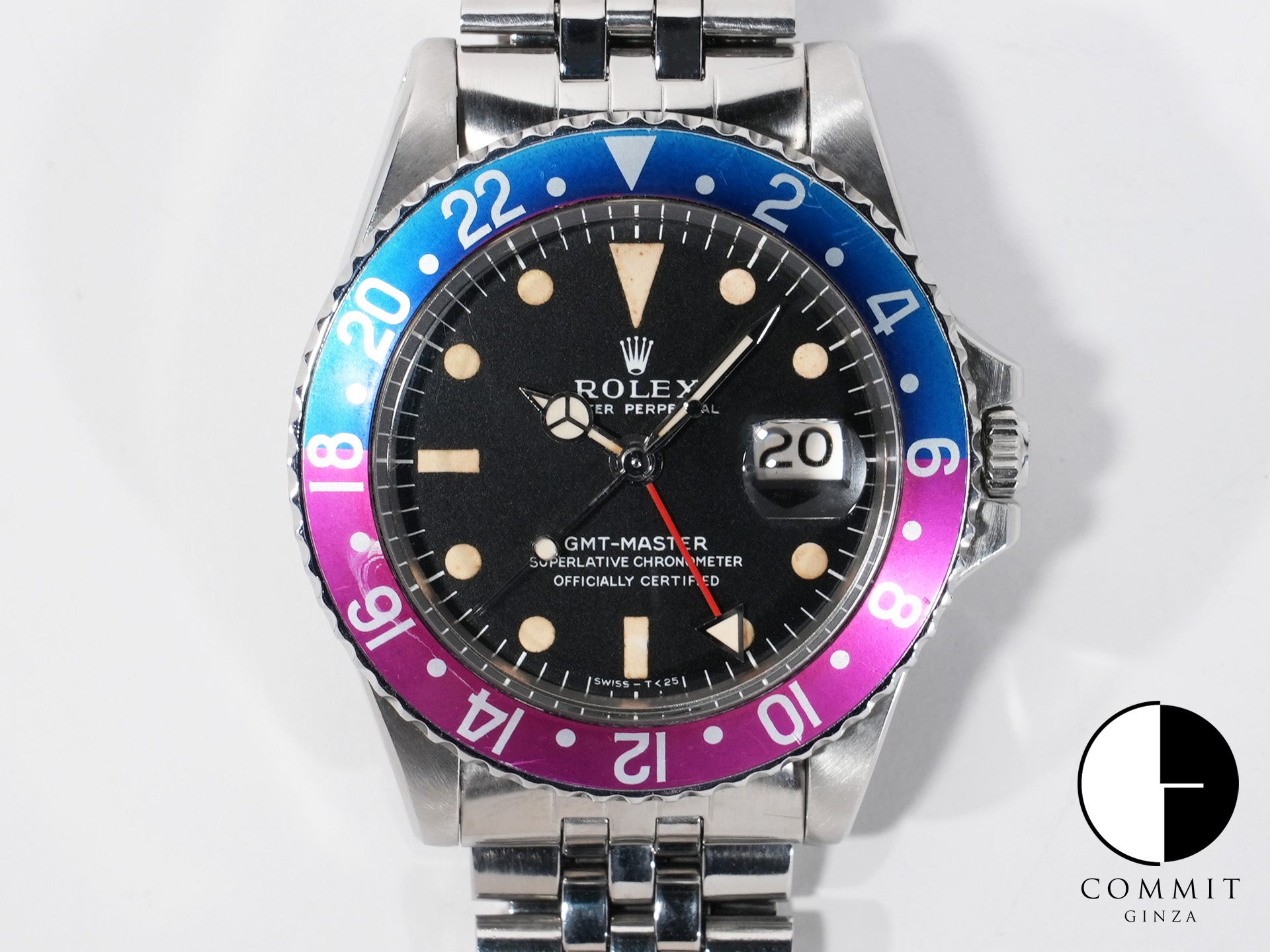 ロレックス GMTマスター Ref.1675 ステンレススチール ブラック文字盤 ジュビリーブレスレット 中古 yvpbvkoi