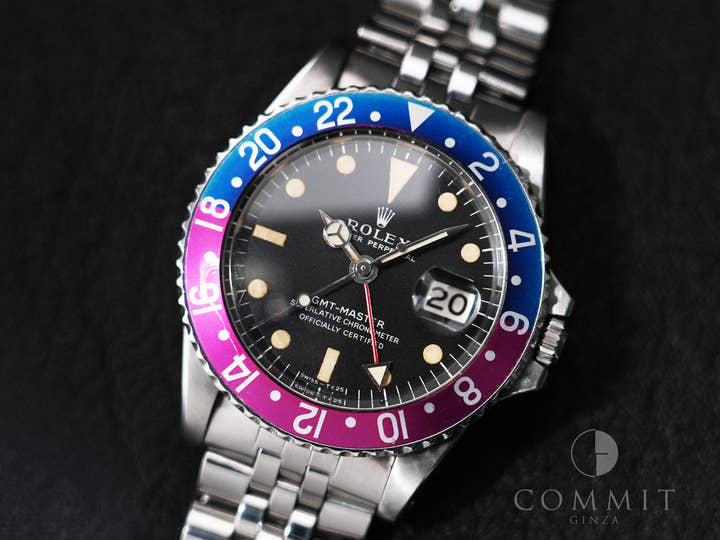 ロレックス GMTマスター Ref.1675 ステンレススチール ブラック文字盤 ジュビリーブレスレット 中古 yvpbvkoi