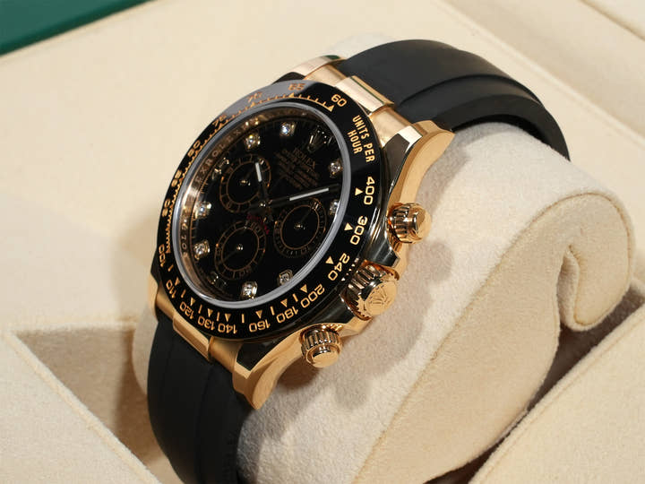 ロレックス デイトナ Ref.116518LN イエローゴールド ブラックx8Pダイヤ文字盤 美中古 wk4usgo7