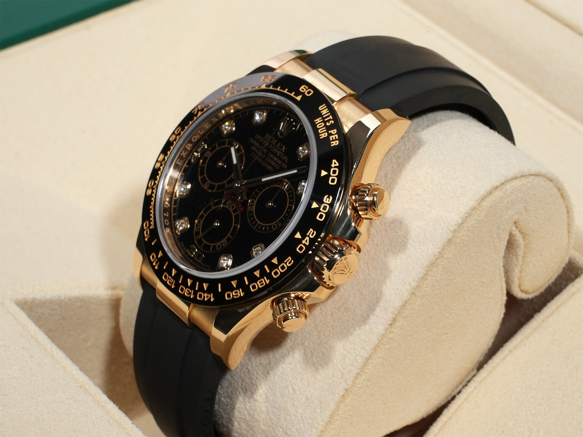 ロレックス デイトナ Ref.116518LN イエローゴールド ブラックx8Pダイヤ文字盤 美中古 wk4usgo7