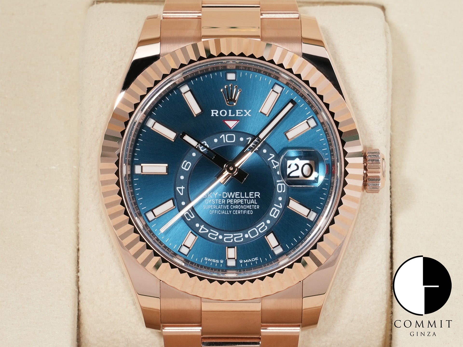 ロレックス スカイドゥエラー Ref.336935 エバーローズゴールド ブルーグリーン文字盤 オイスターブレスレット 未使用 skke4cr3
