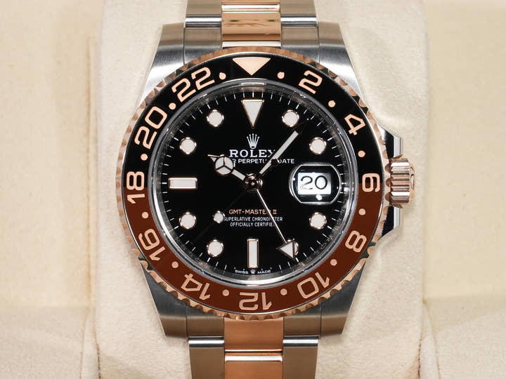 ロレックス GMTマスターII Ref.126711CHNR ステンレススチール/エバーローズゴールド ブラック文字盤 オイスターブレスレット 中古 o89eosfs