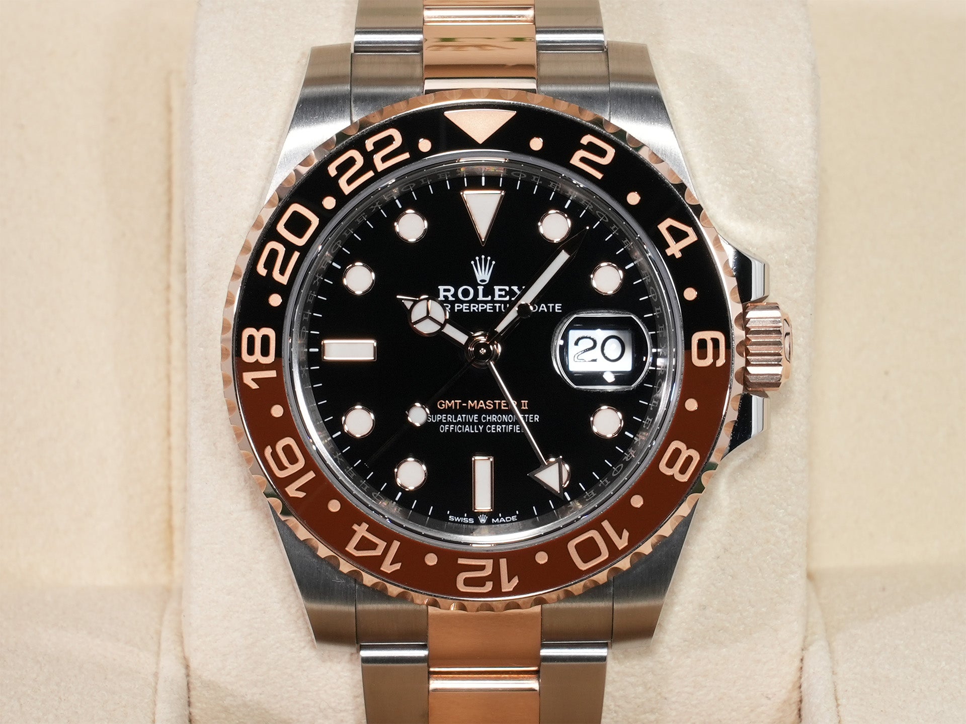 ロレックス GMTマスターII Ref.126711CHNR ステンレススチール/エバーローズゴールド ブラック文字盤 オイスターブレスレット 中古 o89eosfs
