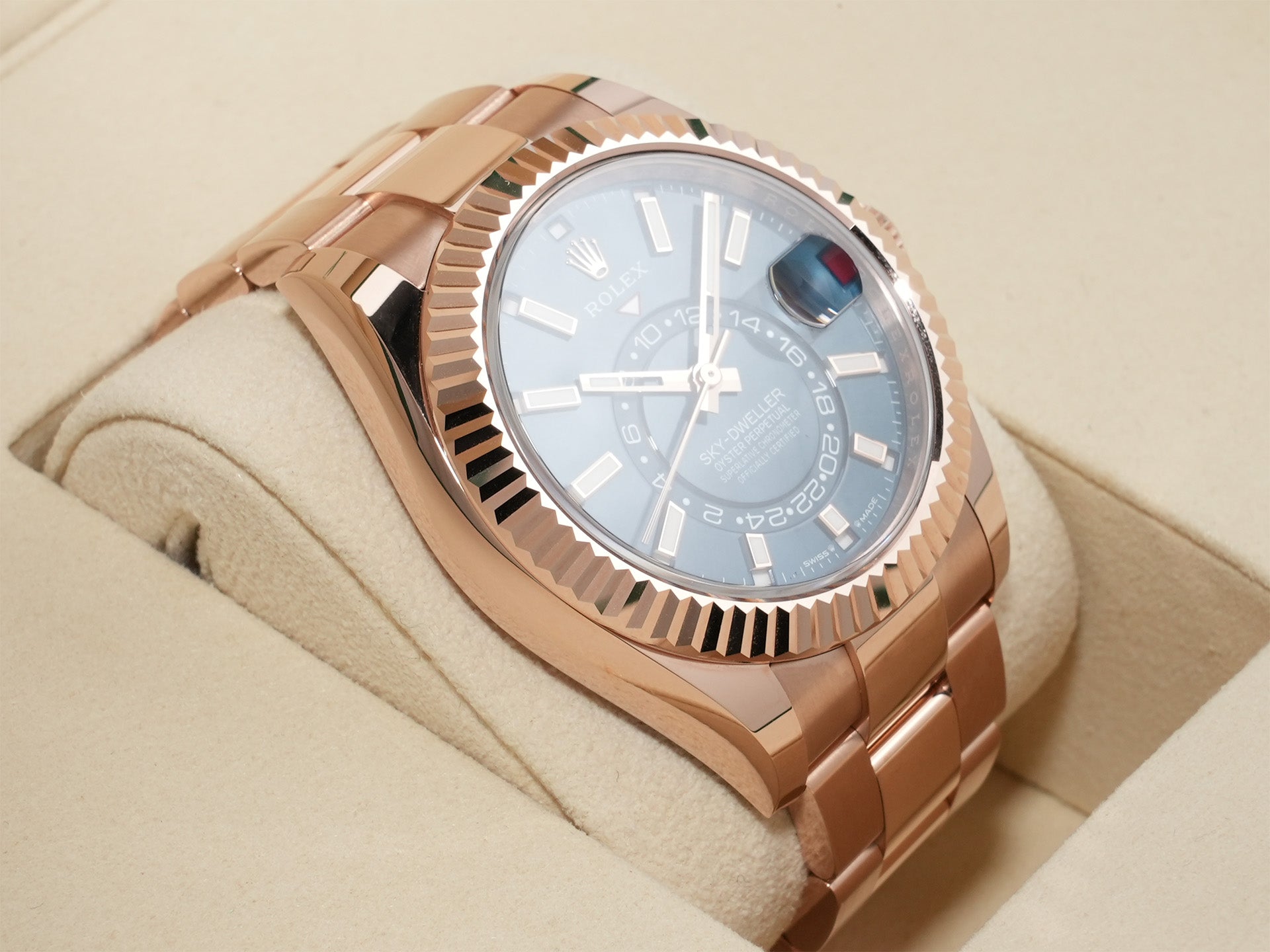 ロレックス スカイドゥエラー Ref.336935 エバーローズゴールド ブルーグリーン文字盤 オイスターブレスレット 未使用 skke4cr3