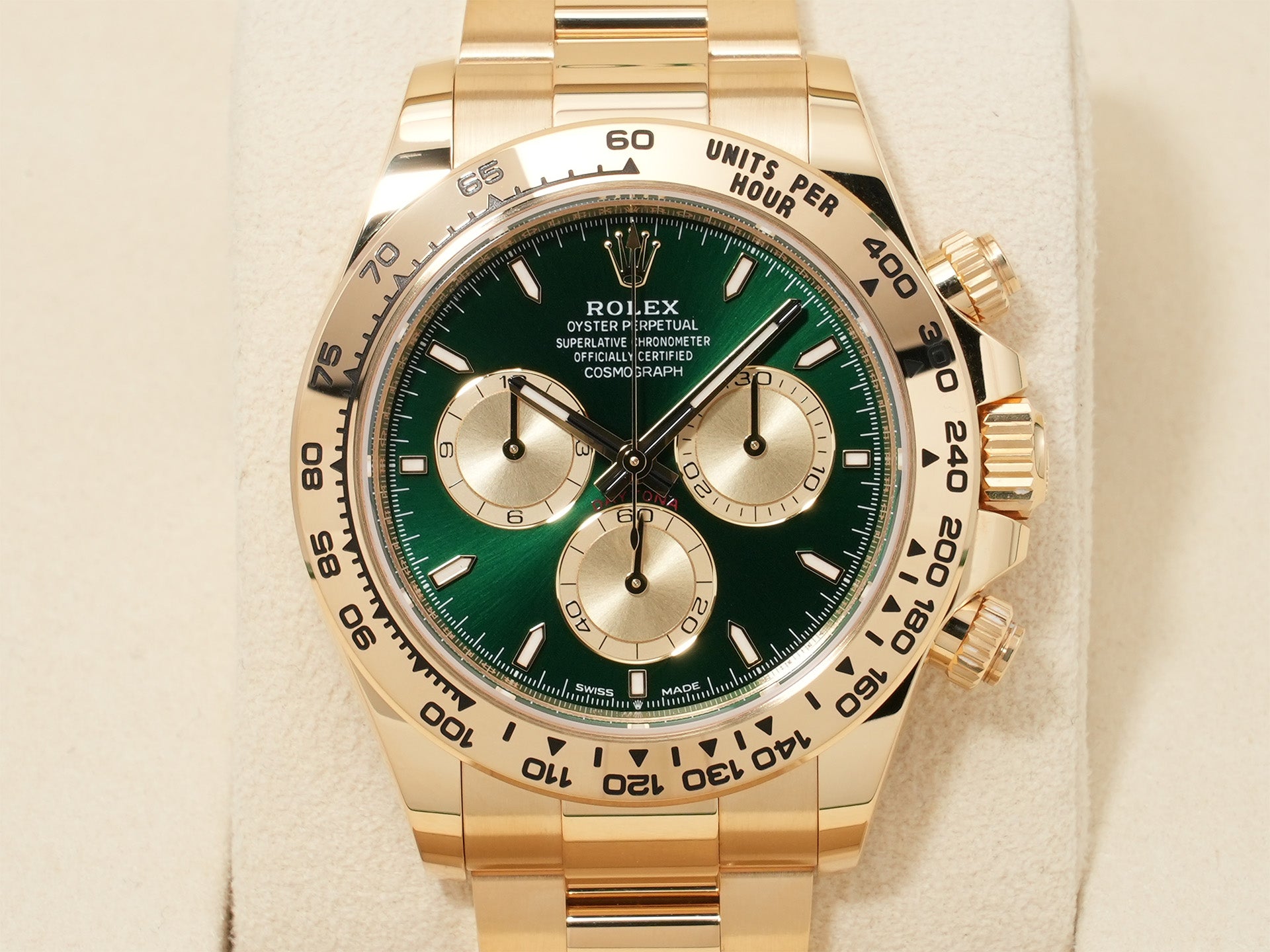 ロレックス デイトナ Ref.126508 イエローゴールド グリーン文字盤 未使用 ehzyyjpw
