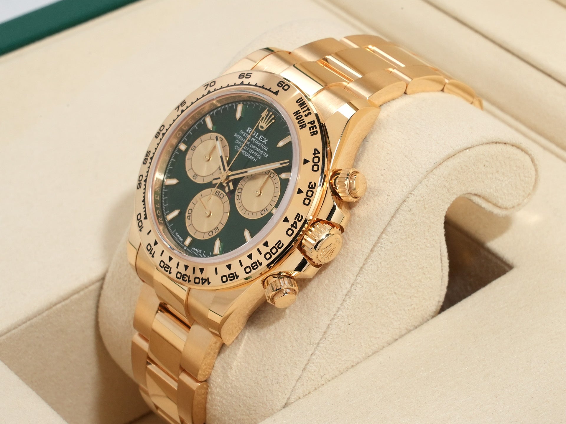 ロレックス デイトナ Ref.126508 イエローゴールド グリーン文字盤 未使用 ehzyyjpw
