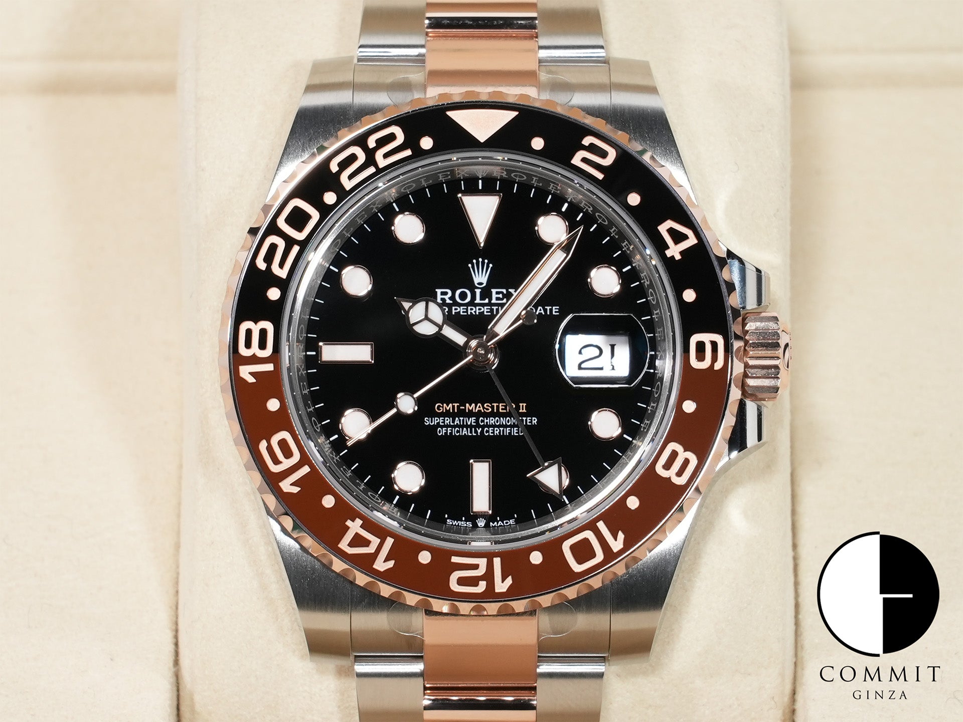ロレックス GMTマスターII Ref.126711CHNR ステンレススチール/エバーローズゴールド ブラック文字盤 オイスターブレスレット 未使用 cj29d8vc